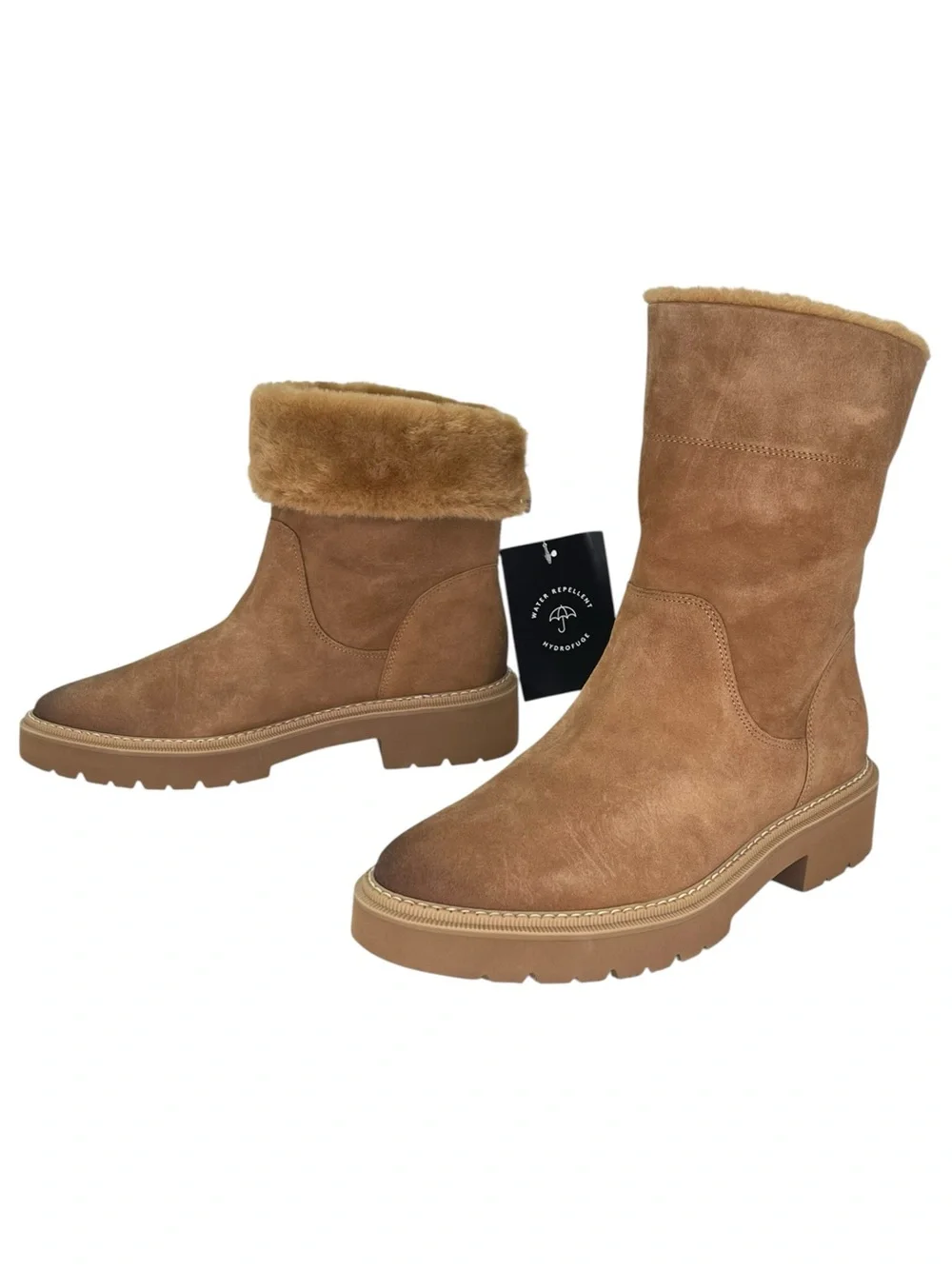 Naturalizer Sense Carmel Suede Leather Womens Ankle Boots Size 8.5W